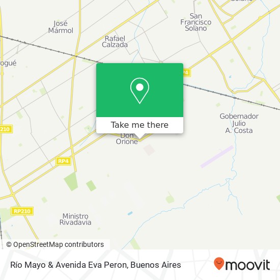 Mapa de Río Mayo & Avenida Eva Peron