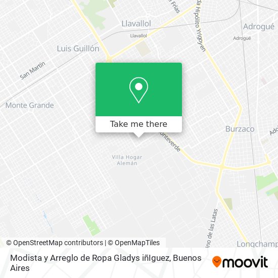 Modista y Arreglo de Ropa Gladys iñIguez map