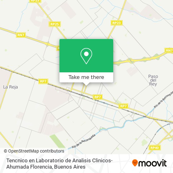 Mapa de Tencnico en Laboratorio de Analisis Clinicos-Ahumada Florencia