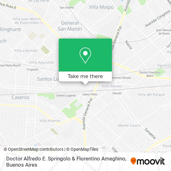 Mapa de Doctor Alfredo E. Springolo & Florentino Ameghino