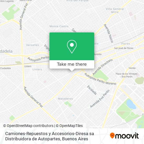 Camiones-Repuestos y Accesorios-Diresa sa Distribuidora de Autopartes map