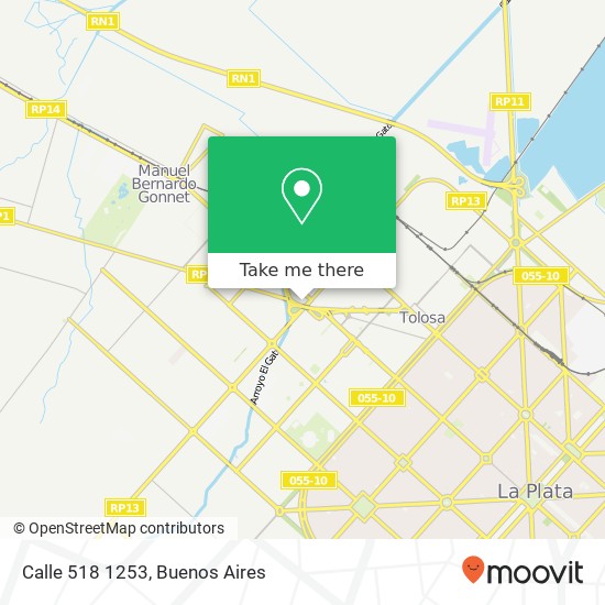 Mapa de Calle 518 1253