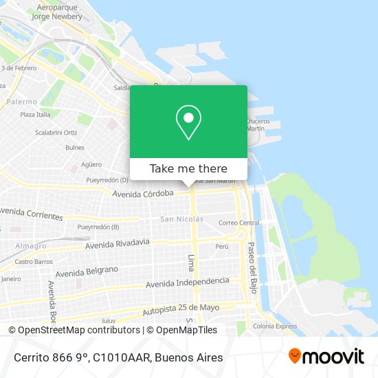 Cerrito 866 9º, C1010AAR map