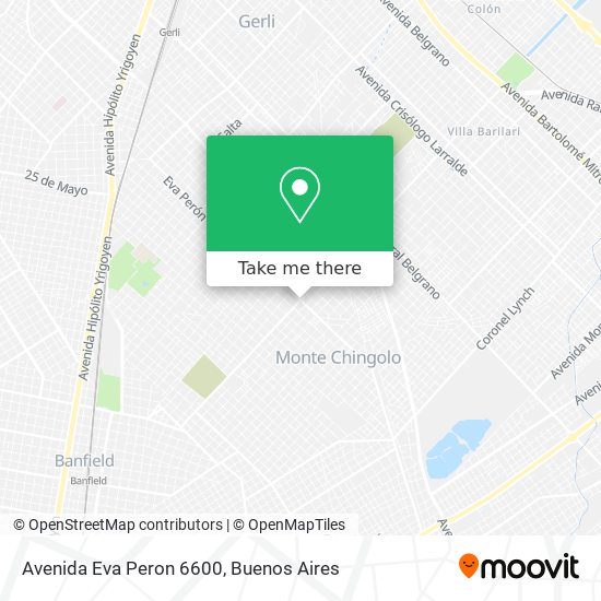 Avenida Eva Peron 6600 map