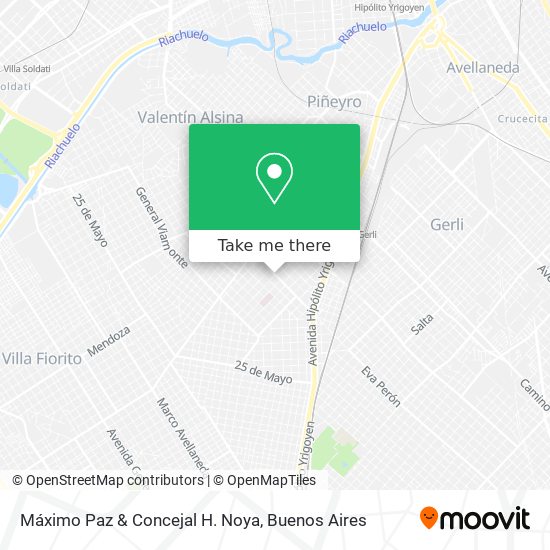 Máximo Paz & Concejal H. Noya map