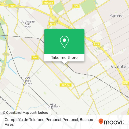 Compañía de Telefono Personal-Personal map