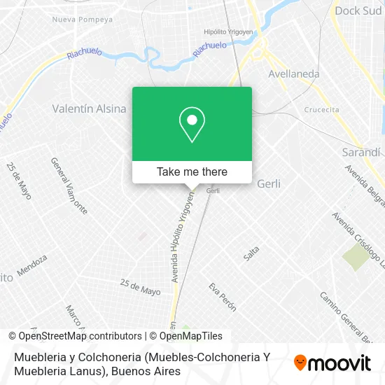 Mapa de Muebleria y Colchoneria (Muebles-Colchoneria Y Muebleria Lanus)