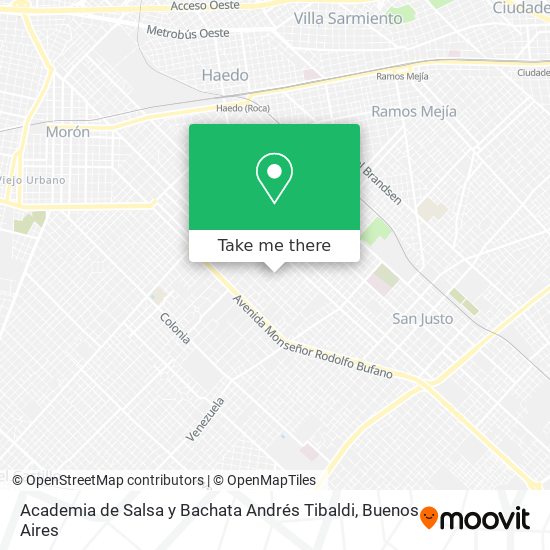 Academia de Salsa y Bachata Andrés Tibaldi map