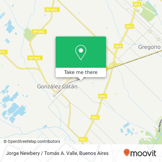 Jorge Newbery / Tomás A. Valle map