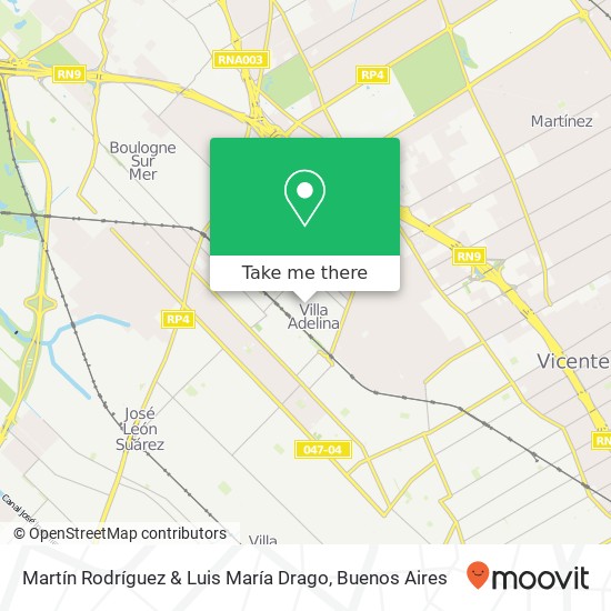 Mapa de Martín Rodríguez & Luis María Drago