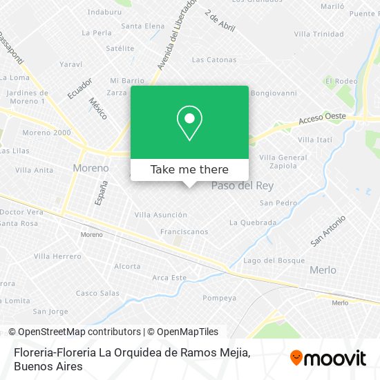 Floreria-Floreria La Orquidea de Ramos Mejia map