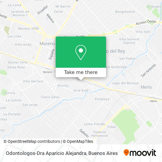 Odontologos-Dra Aparicio Alejandra map