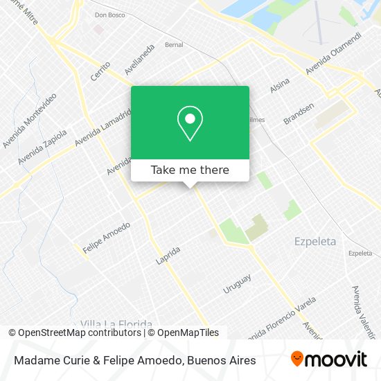 Mapa de Madame Curie & Felipe Amoedo