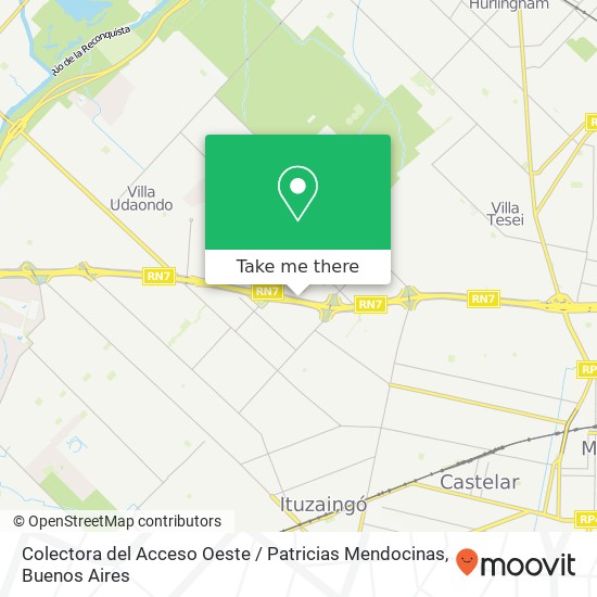 Colectora del Acceso Oeste / Patricias Mendocinas map