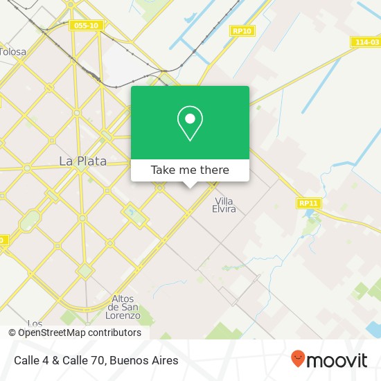 Calle 4 & Calle 70 map