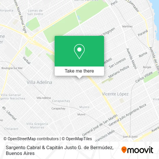 Mapa de Sargento Cabral & Capitán Justo G. de Bermúdez