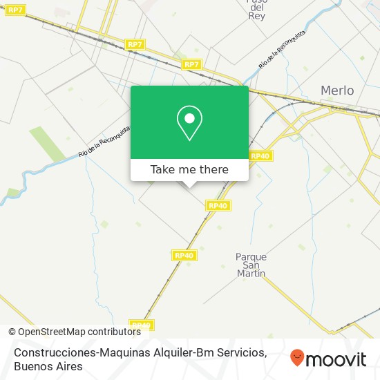 Mapa de Construcciones-Maquinas Alquiler-Bm Servicios