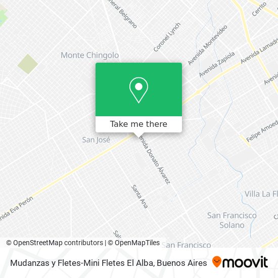 Mapa de Mudanzas y Fletes-Mini Fletes El Alba