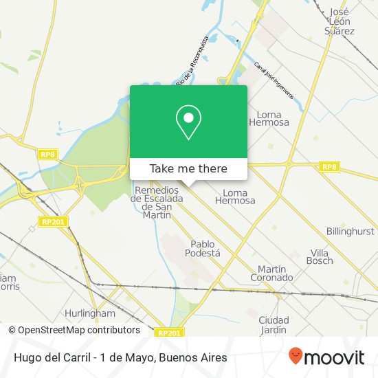 Hugo del Carril - 1 de Mayo map