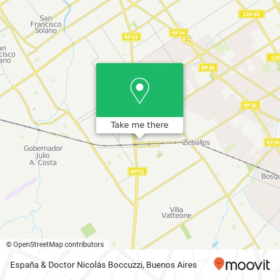 España & Doctor Nicolás Boccuzzi map