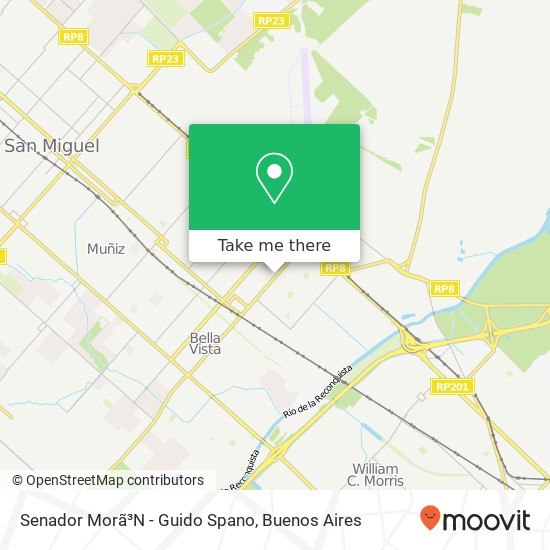 Mapa de Senador Morã³N - Guido Spano