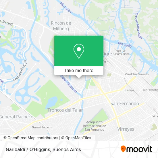 Garibaldi / O'Higgins map