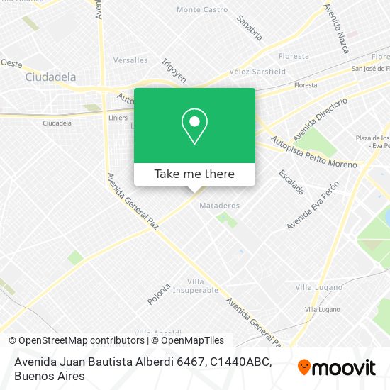 Avenida Juan Bautista Alberdi 6467, C1440ABC map