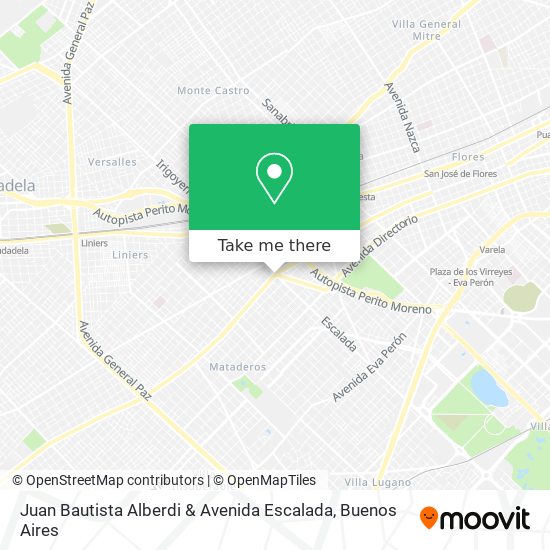 Mapa de Juan Bautista Alberdi & Avenida Escalada