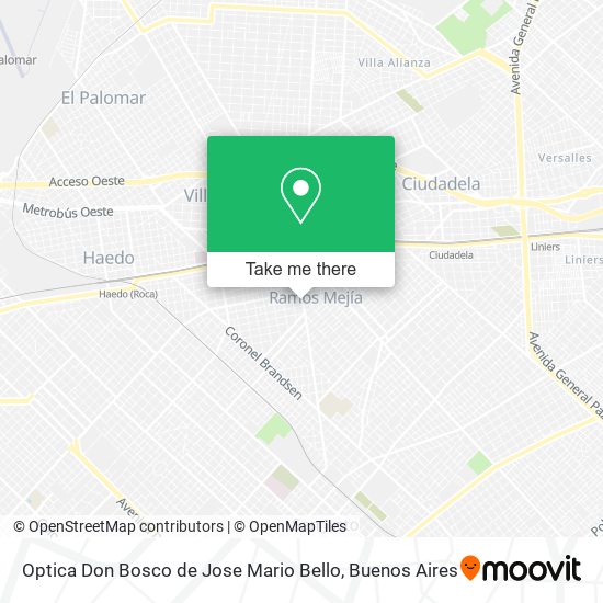 Optica Don Bosco de Jose Mario Bello map