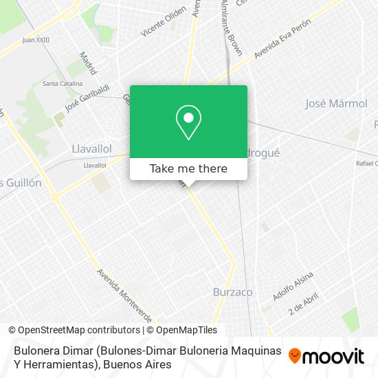 Mapa de Bulonera Dimar (Bulones-Dimar Buloneria Maquinas Y Herramientas)