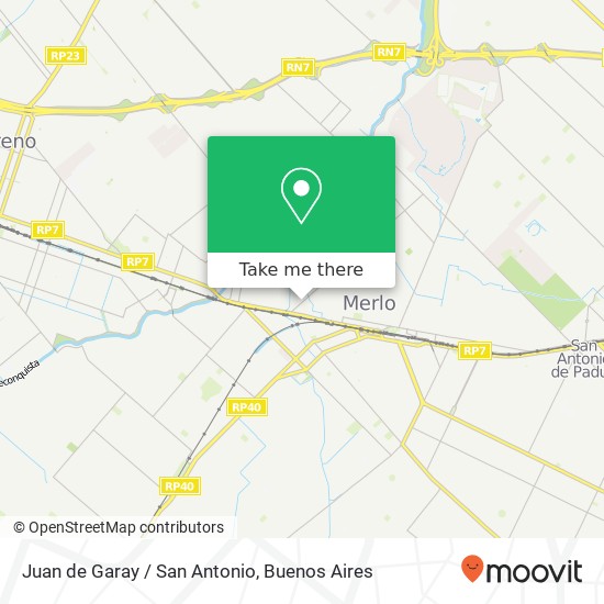 Juan de Garay / San Antonio map