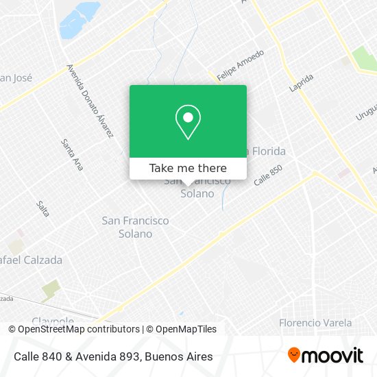 Calle 840 & Avenida 893 map