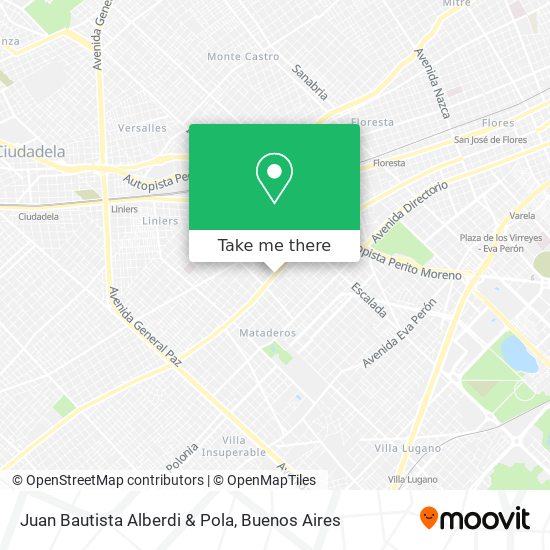 Juan Bautista Alberdi & Pola map