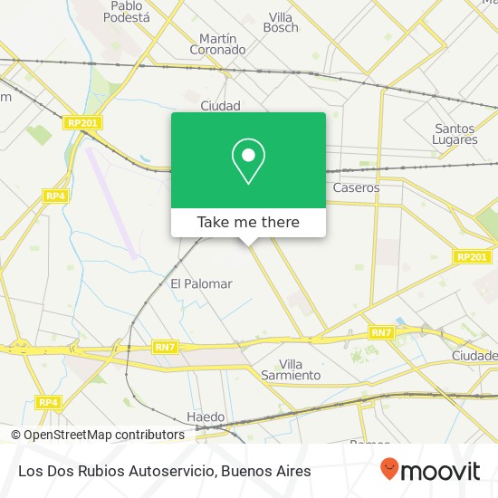 Mapa de Los Dos Rubios Autoservicio