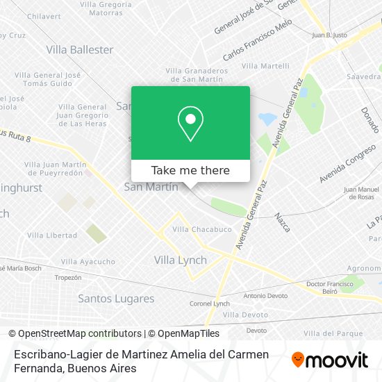 Escribano-Lagier de Martinez Amelia del Carmen Fernanda map