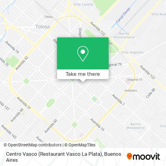 Centro Vasco (Restaurant Vasco La Plata) map