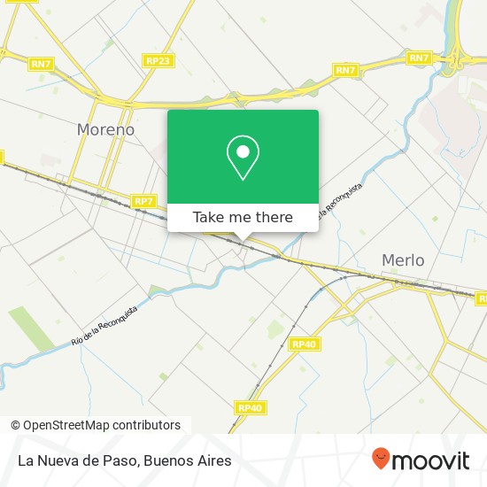 La Nueva de Paso map