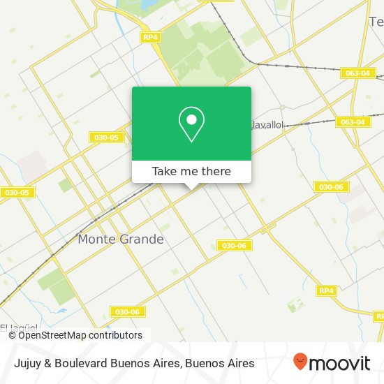 Mapa de Jujuy & Boulevard Buenos Aires