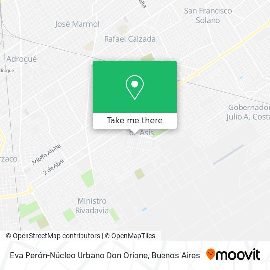 Eva Perón-Núcleo Urbano Don Orione map
