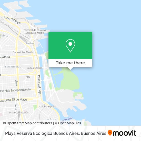 Playa Reserva Ecologica Buenos Aires map