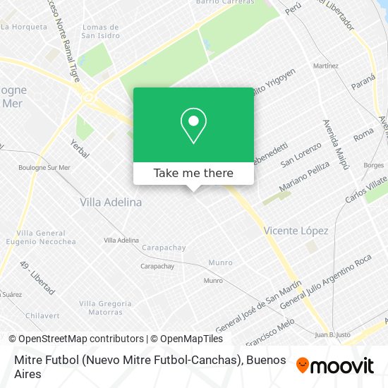 Mitre Futbol (Nuevo Mitre Futbol-Canchas) map