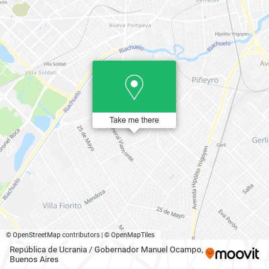 República de Ucrania / Gobernador Manuel Ocampo map