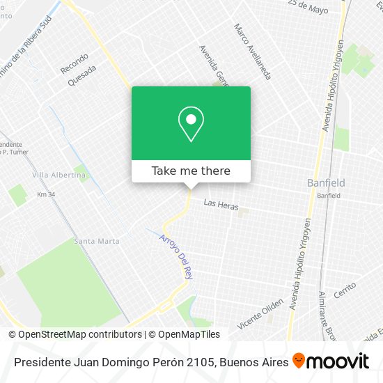 Mapa de Presidente Juan Domingo Perón 2105
