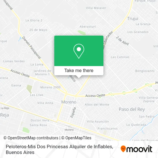 Peloteros-Mis Dos Princesas Alquiler de Inflables map