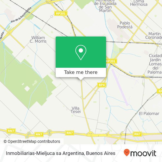 Inmobiliarias-Mieljuca sa Argentina map