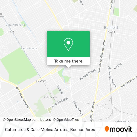 Mapa de Catamarca & Calle Molina Arrotea