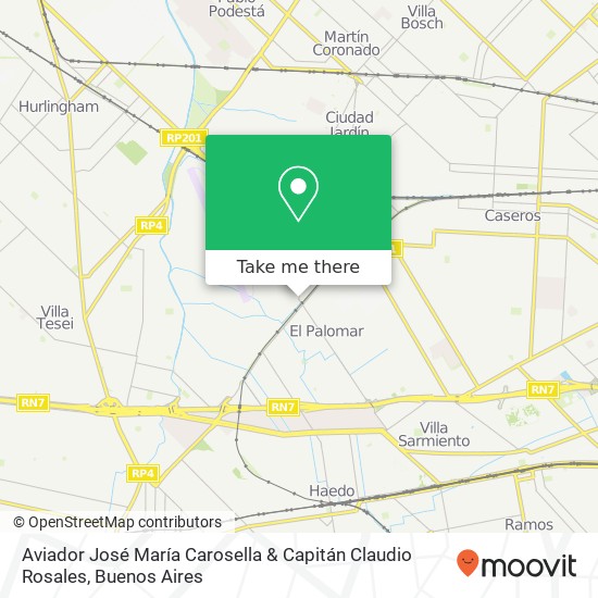 Mapa de Aviador José María Carosella & Capitán Claudio Rosales