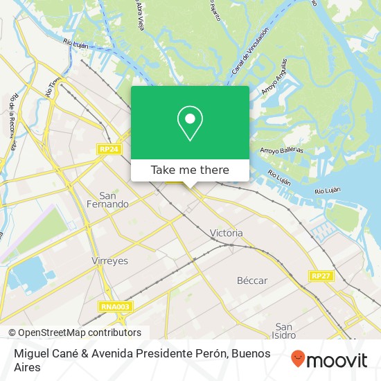 Miguel Cané & Avenida Presidente Perón map