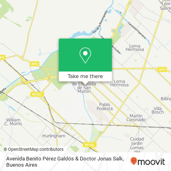 Avenida Benito Pérez Galdós & Doctor Jonas Salk map