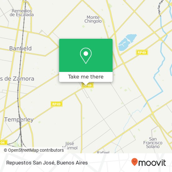 Repuestos San José map